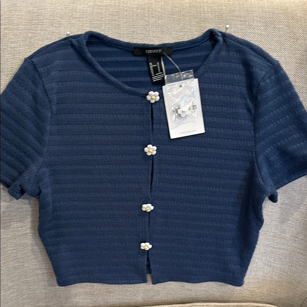 Forever 21 Navy Blue Women's Knit Top